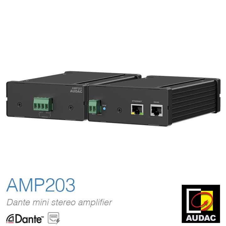 Introducing the AMP203 Dante Mini Stereo Amplifier